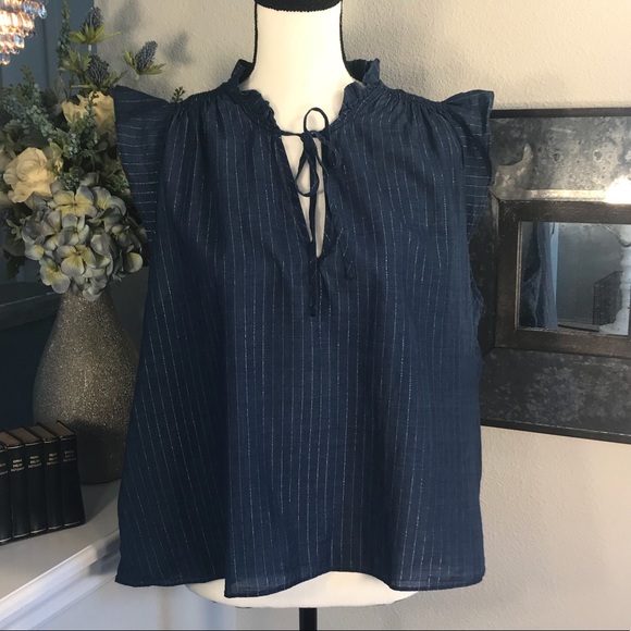J. Crew Tops - J. Crew sleeveless tie neck top